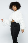 Love Life Shaggy Long Sleeve Crop Sweater Top