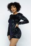 Sexy Sequin Long Sleeve Dresses