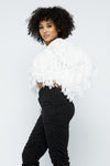 Love Life Shaggy Long Sleeve Crop Sweater Top