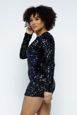 Sexy Sequin Long Sleeve Dresses