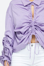 Tati Drawstring Ruched Blouse Tops