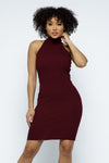 X Back Fitted Knit dresses