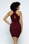 X Back Fitted Knit dresses