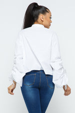 Tati Drawstring Ruched Blouse Tops