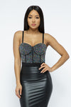 Shine On Cropped Bustier Tops