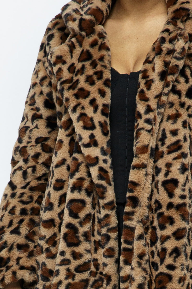 Leopard Faux Fur Jackets