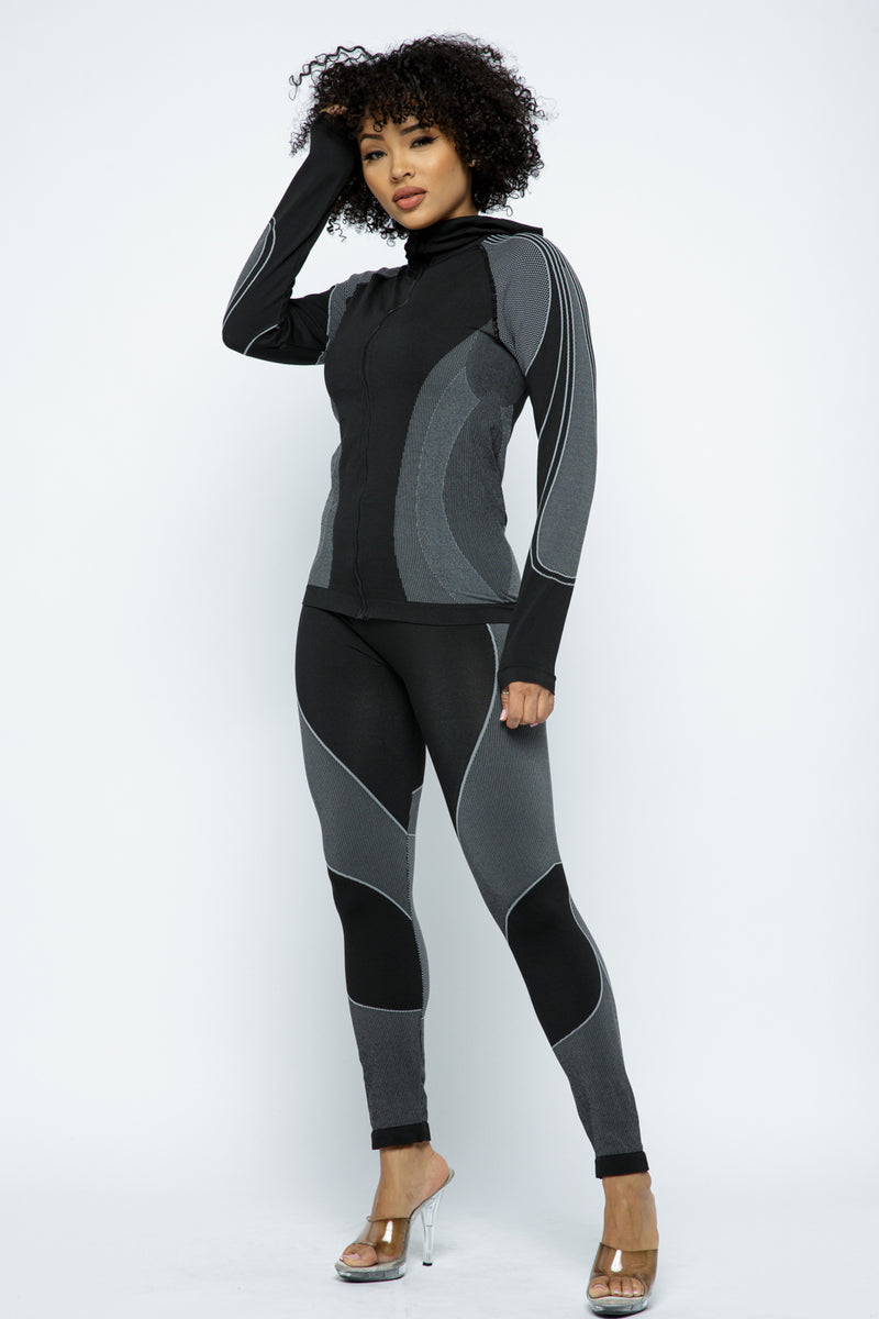 Seamless Full Zip Jacket and Legging Set