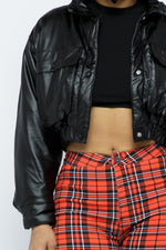 Pu Cropped Jackets