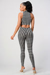 Houndstooth Top & Leggings Set