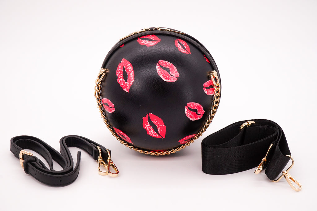 Shoulder Chain Strap Lips Ball Style Clutch Handbags