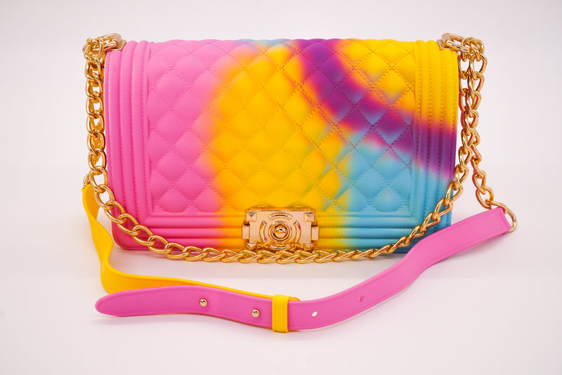 PVC Square Crossbody Clutch Handbags